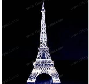 3D Cristal Torre Eiffel Modelo