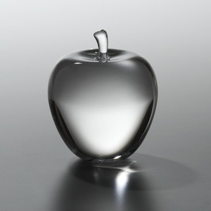 optical blank crystal apple paperweight