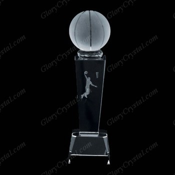 3D Laser engraved crystal basketball trophy, laser etched glass basketball award, custom basketball trophy award, personalized crystal basketball trophy award. 
