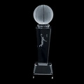 3d laser crystal basketball trophy award