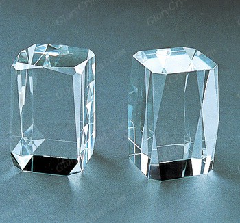 octagon crystal cube paperweight blank
