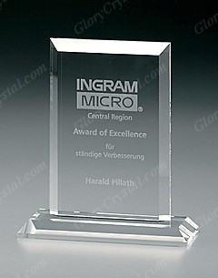 rectangle crystal frame award