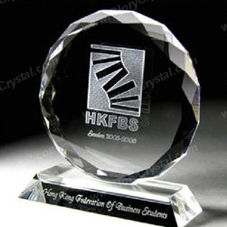 Placa de cristal óptico com diamante afiado, prêmios em forma de cristal girassol corporativa.