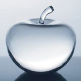 apple optic crystal paperweight