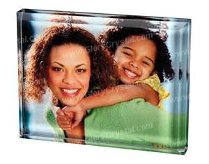 uv colored printed crystal photo paper weight