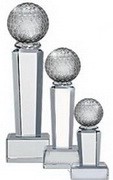 golf optical crystal trophy