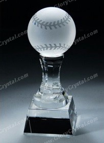 baseball crystal trophy award