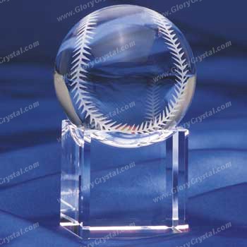 baseball crystal trophy awards