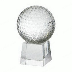 golf crystal paperweight