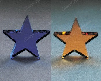Colored Crystal Star Paperweight