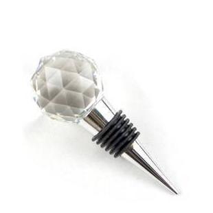 crystal faced sphere wine stopper