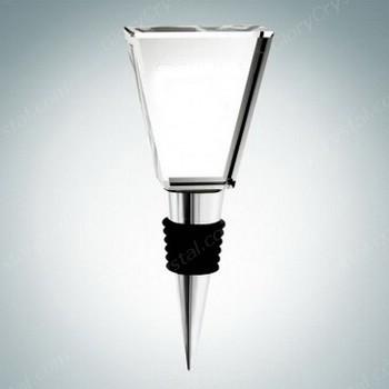 trapezoid crystal wine stopper