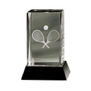 crystal glass tennis trophy awards