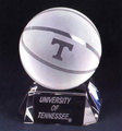 engraved crystal basketball paperweight
