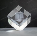 bevelled cube crystal paperweight