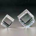 blank crystal cube beveled standing