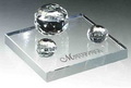 engraved square crystal business card