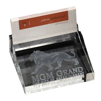 3D Laser Crystal Business Card Holder