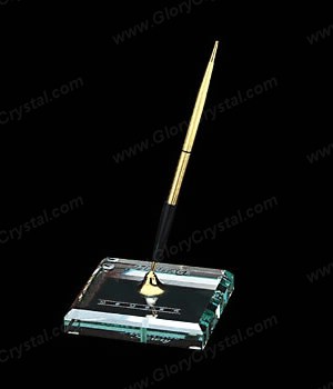 jade glass pen holder
