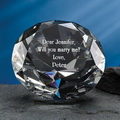 laser engraved diamond crystal paper weight
