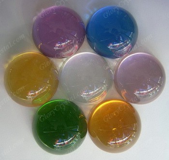 colored crystal halfspheres