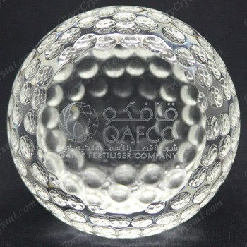 laser engraved crystal golfball