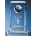 engraved golf crystal plaque