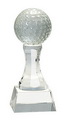 optic crystal glass golf trophy award