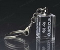 3D LASER CRYSTAL KEYCHAIN