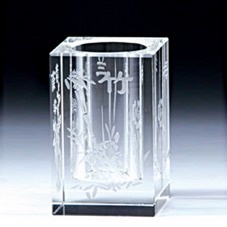 optic crystal pen holder