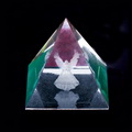 shining 3d laser crystal pyramid gift