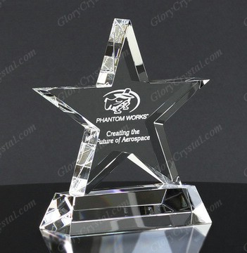 custom engraved star crystal awards